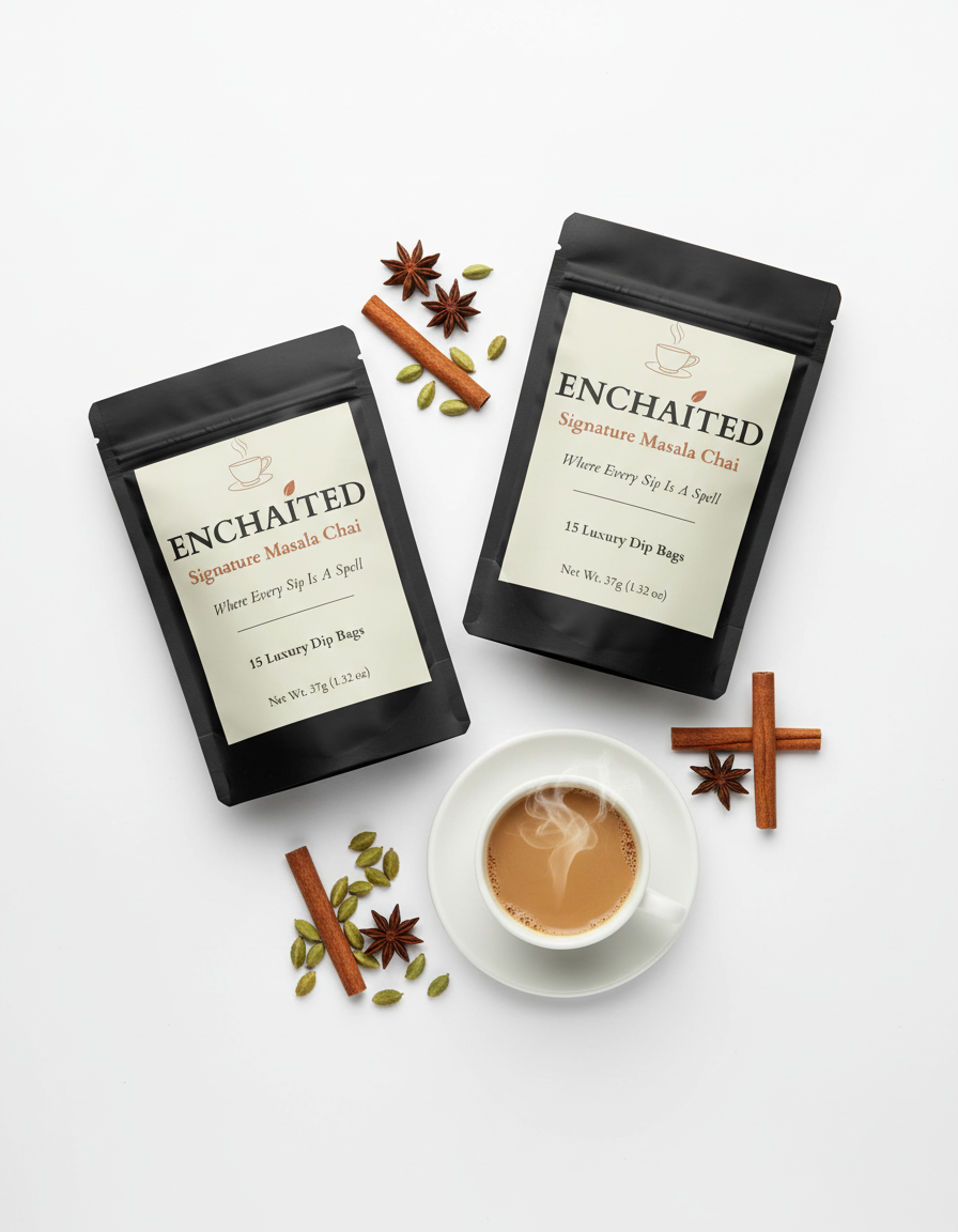 Flat Lay - Pouches with Spices